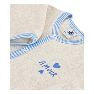 Petit Bateau - Dors Bien Amour organik pamuklu pijama | Heather bej