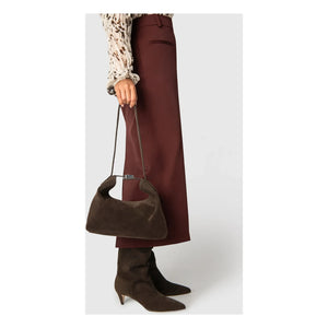 BY FAR - Bea Suede Bag | Brown