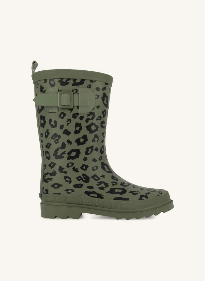 Bonton - Picker Hi Leopard Regenstiefel | Khaki