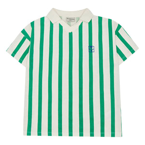 The Campamento - Yeşil Oversize Çizgili Polo Tişört
