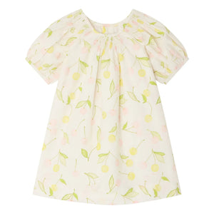 Bonpoint - Luce Cerises Kleid aus Bio-Baumwolle | Ecru