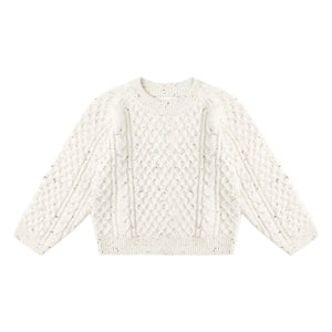 Rylee + Cru - Cable Knit Sweater Chiné | Ecru