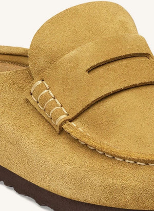 BIRKENSTOCK - Naples Veloursleder-Slipper | Gelb