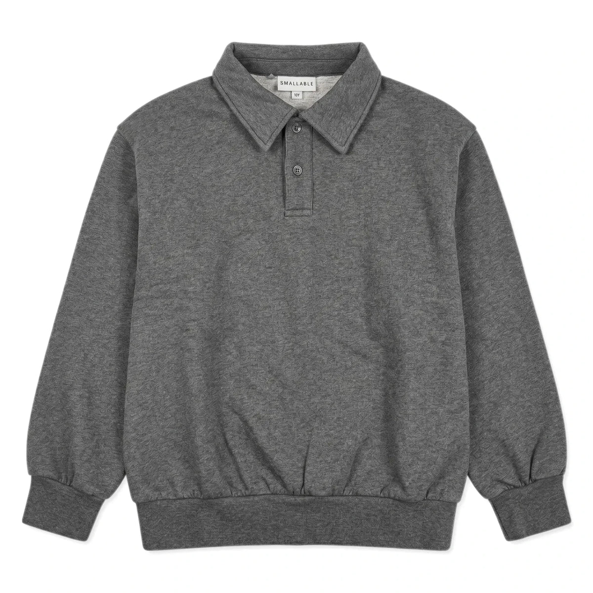 Smallable Kid - Langford Organik Pamuklu Polo Tişört | Heather Grey