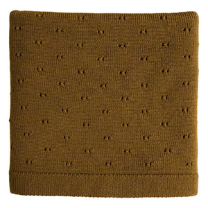 Hvid - Bibi Merino Wool Blanket | Mustard