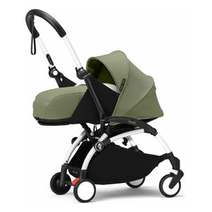 Stokke® - YOYO³ Full Baby Stroller 0+ and 6+ White Frame | Olive