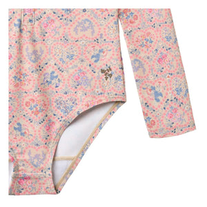 Wheat - Margot Fleuri Geri Dönüştürülmüş Elyaf UV Korumalı Mayo | Açık Pembe
