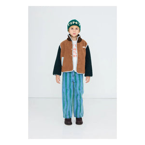 Tinycottons - Renk Bloklu Sherpa Tarzı Ceket | Kahverengi