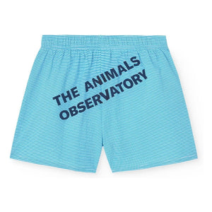 The Animals Observatory – Gestreifte Gavial-Shorts | Blau