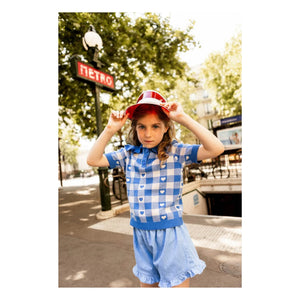 Louis Louise - Joséphine Chambray Ruffled Shorts | Light Blue