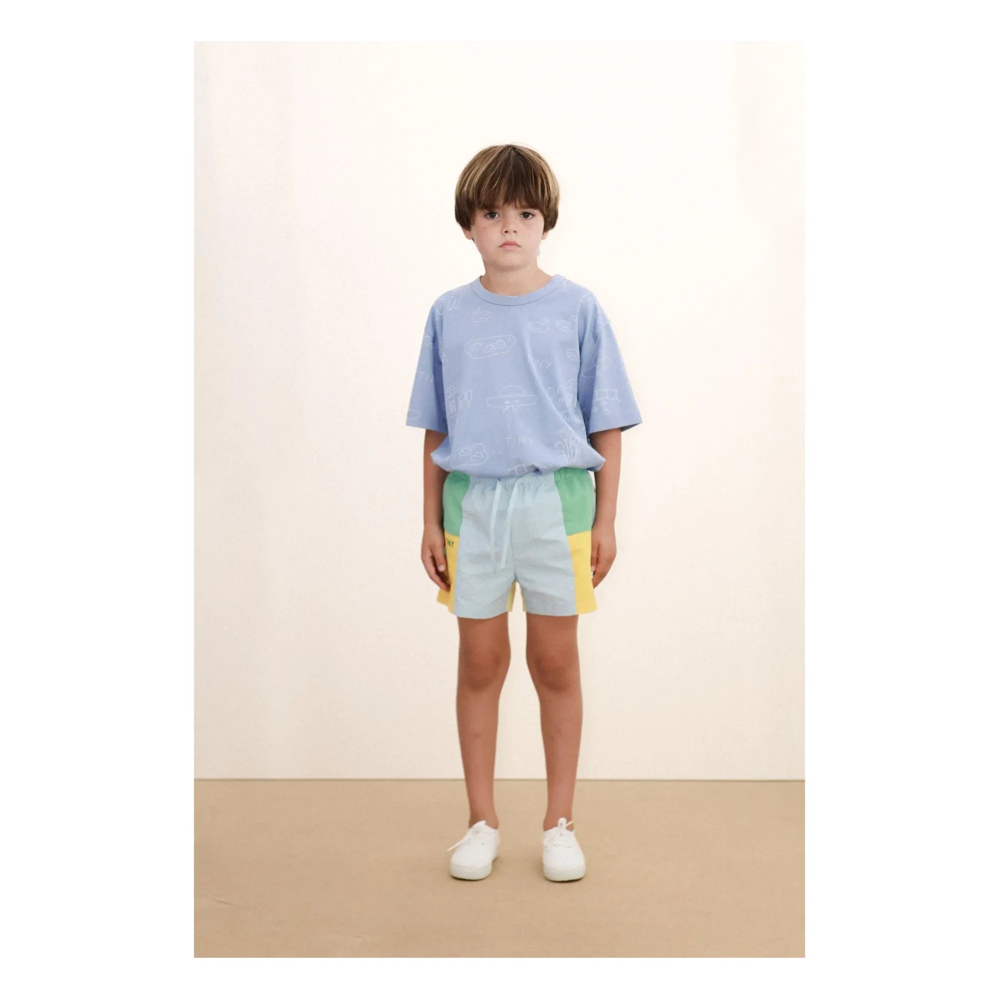 Tinycottons - Tiny swans T-shirt Organik pamuk | Gri mavi