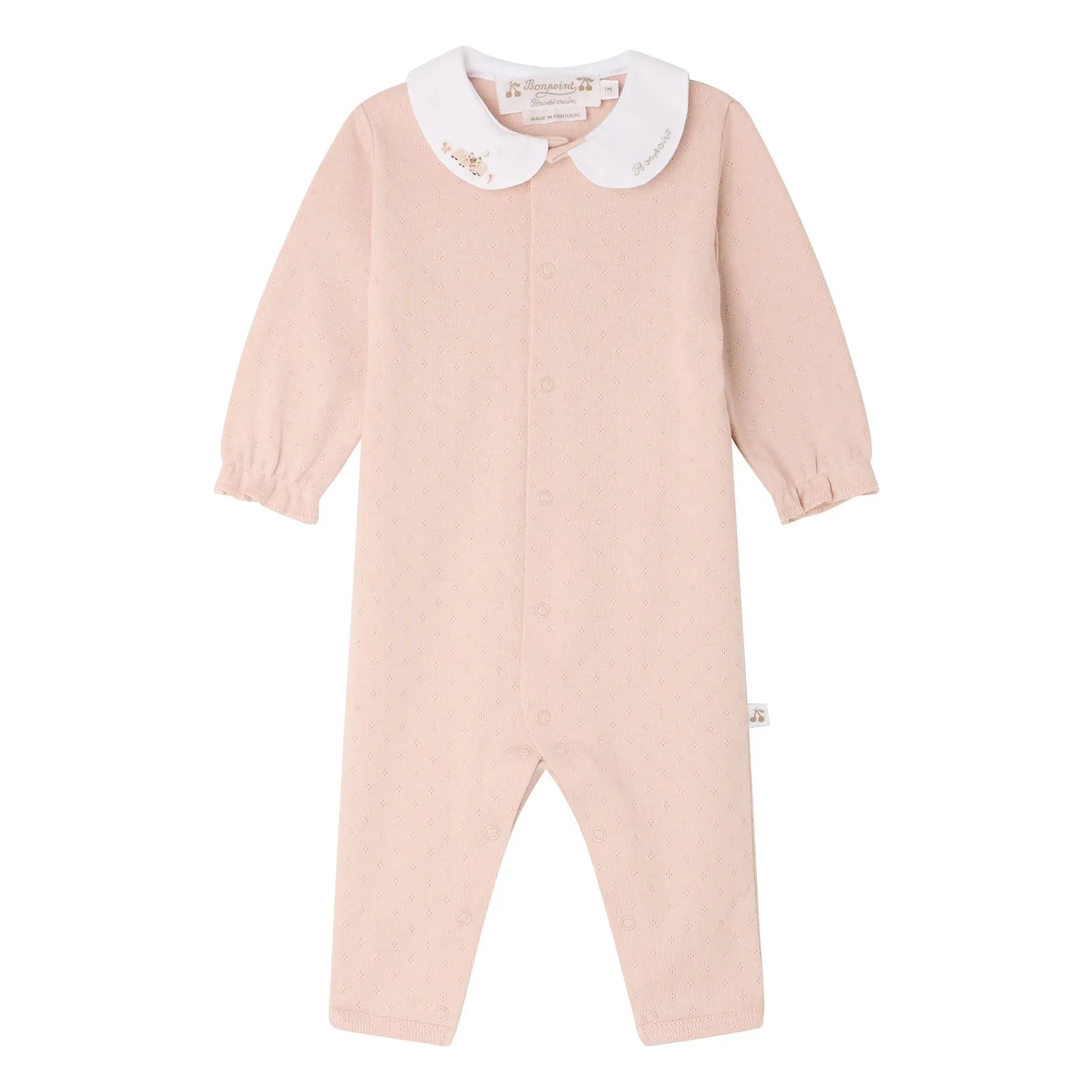 Bonpoint - Cayla Organik Pamuklu Peter Pan Yaka Pijama | Şeftali
