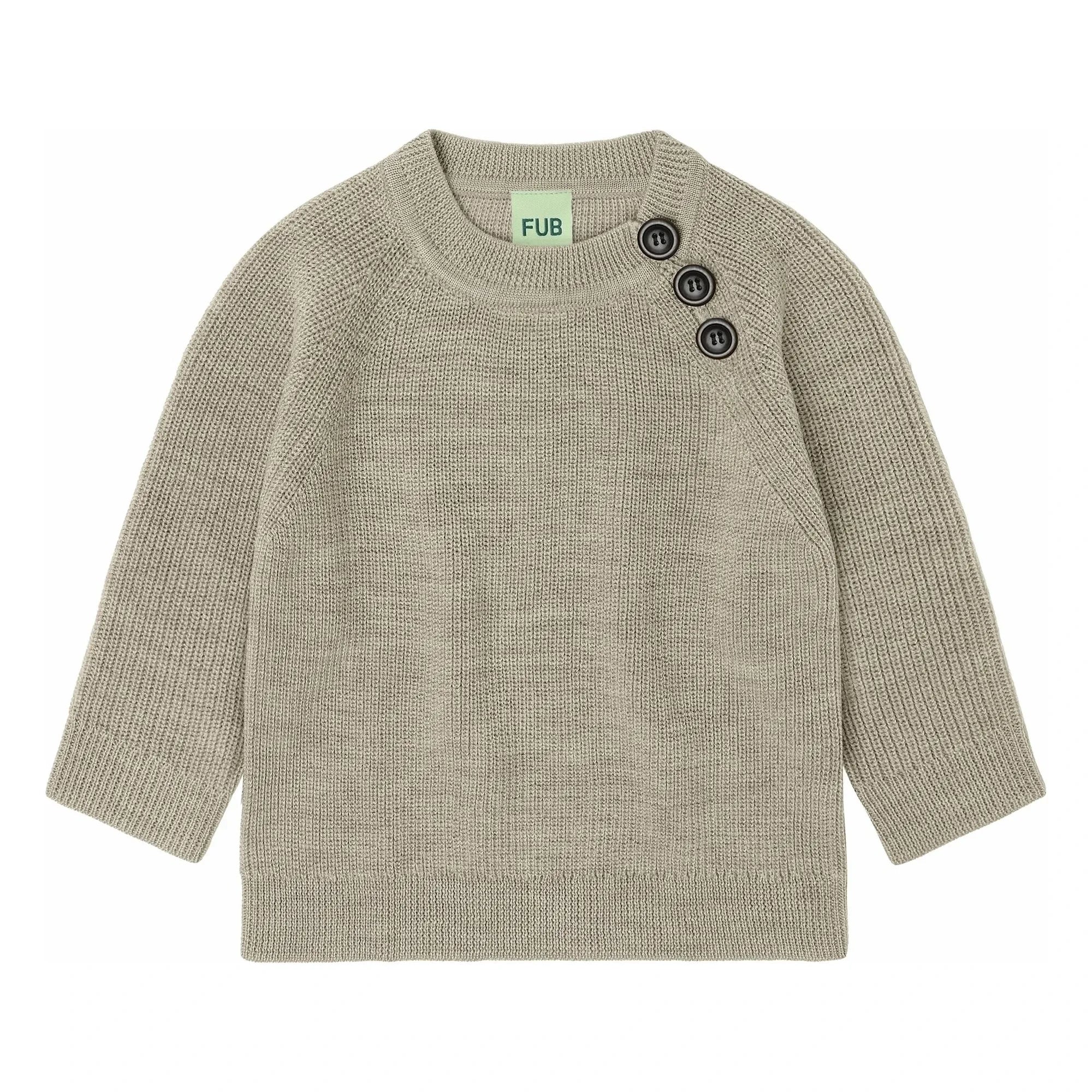 FUB - Raglan Merinos Yün Kazak | Heather beige