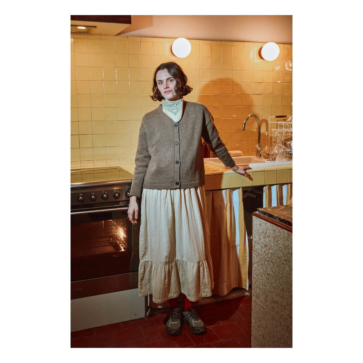 Poudre Organic - Petal كارديغان صوفي | بني