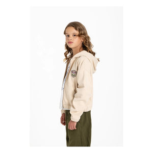 Hundred Pieces - Blush Forever Organic Cotton Zip-Up Sweatshirt | Cream