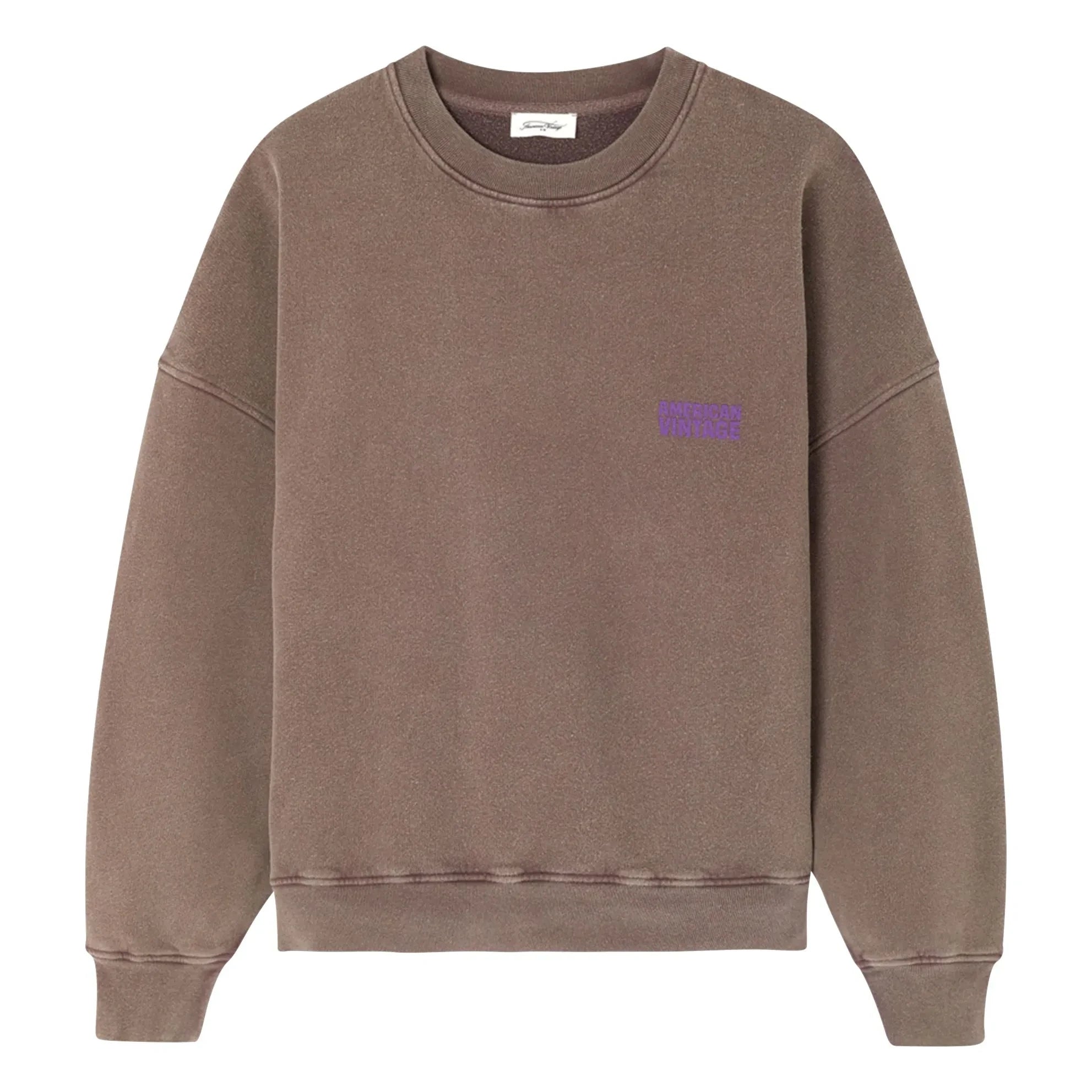 American Vintage - Plizzy Pamuklu Sweatshirt | Kahverengi