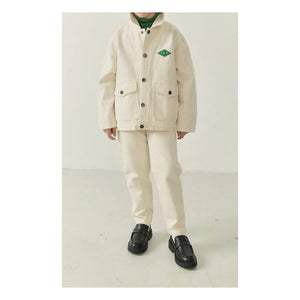 American Vintage - Short Straight Cut Collared Shirt Jacket | Ecru
