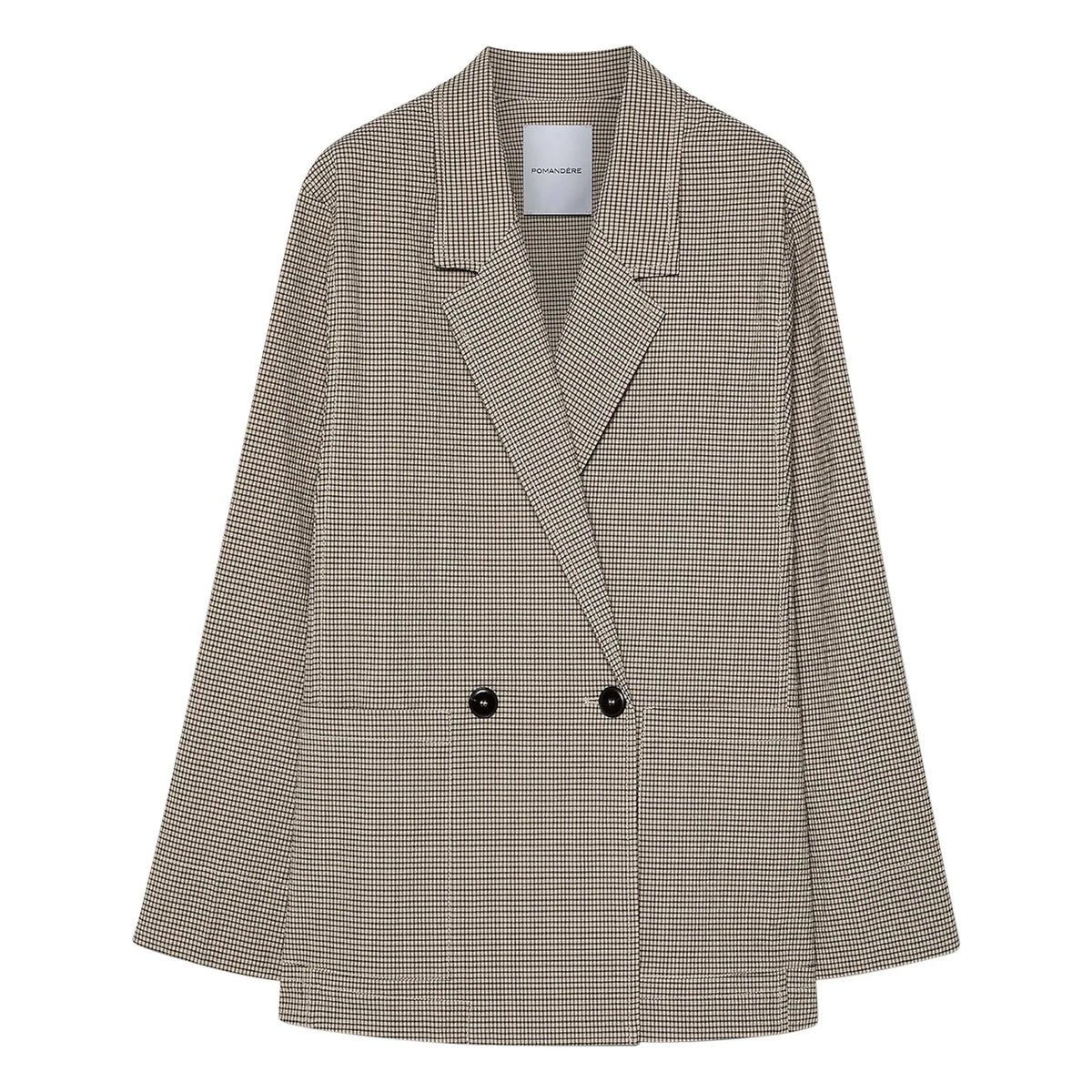 Pomandère - Chaqueta de algodón con cuadros | Crema
