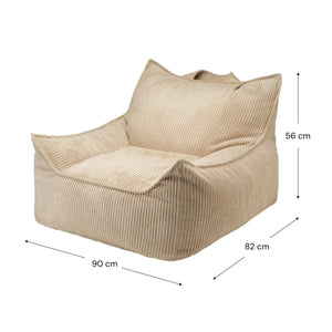 Wigiwama - Sillón club de pana Teen | Marrón claro