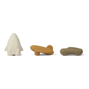 Liewood - Juguetes Jacob de caucho natural - Juego de 3