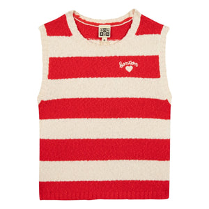 Bonton - Next Mesh Çizgili Atlet | Vermillion
