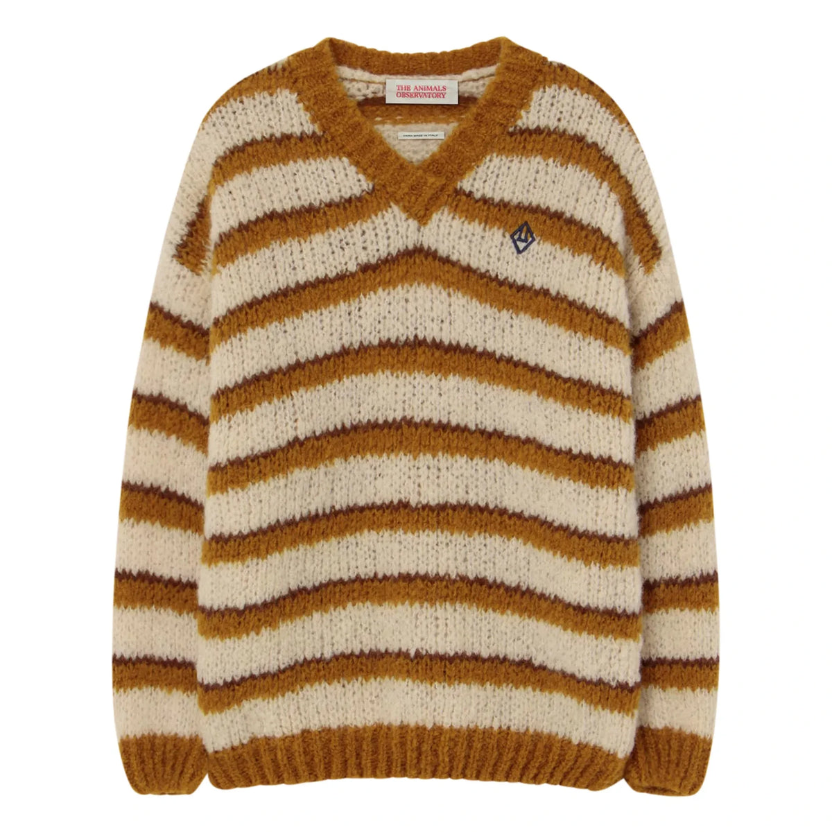 The Animals Observatory - Toucan Gestreifter Wollpullover | Kamelhaar