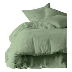 Haomy - Cotton voile fabric duvet cover | Almond green
