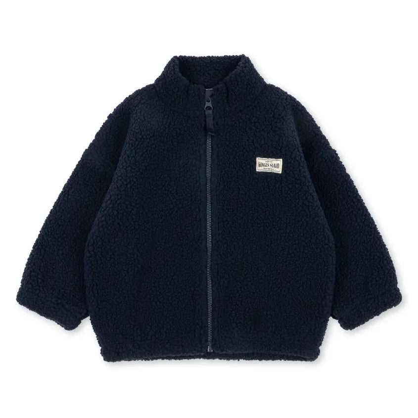 Konges Sløjd - Jody Plain Recycled Fiber Sherpa Jacket | Dark Blue