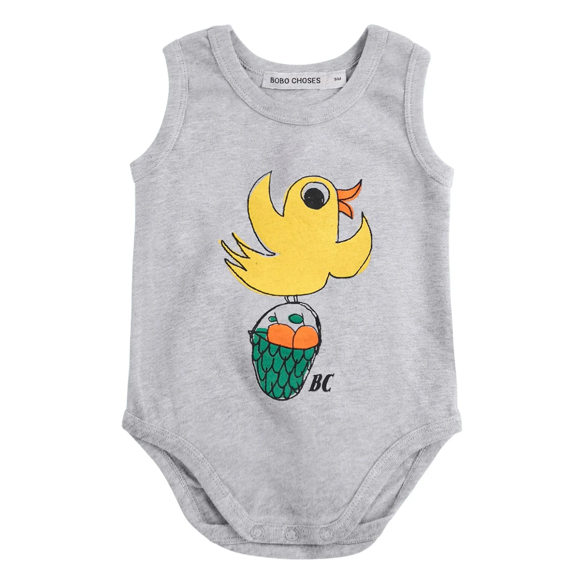 Bobo Choses - Bodysuit Atlet Oiseau Organik Pamuk | Heather gri