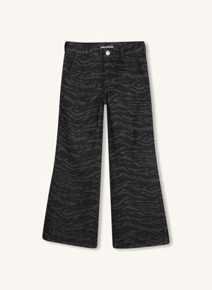 Zadig & Voltaire - Jean Victoria Zebra | denim negro
