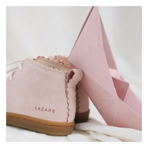 Lazare - Feston Raoul Suede Lace-Up Sneakers | Powder Pink