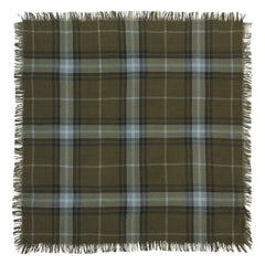 Bompard - Swann Tartan Cashmere Mini Scarf | Olive
