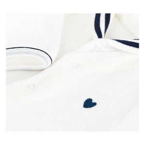 Petit Bateau - Dors Bien pijama Vareuse yaka | Beyaz