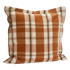 Madam Stoltz - Checkered cushion cover | Pumpkin