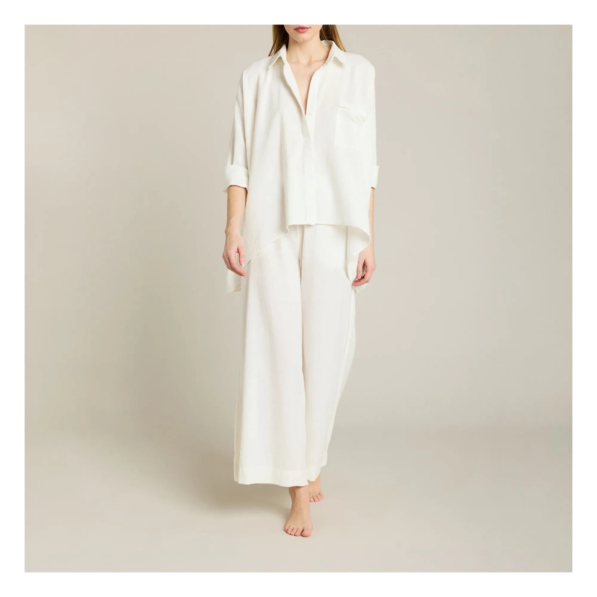 Maison Saint Julien - Mallorca Linen and Cotton Shirt | Ecru