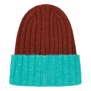 The Animals Observatory - Gorro Pony bicolor con logo | Chocolate