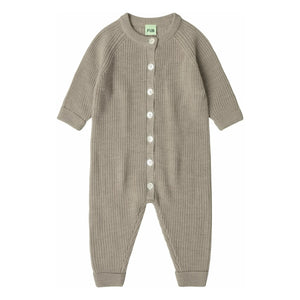FUB - Merinowoll-Overall | Heather beige