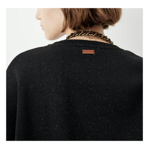 Sessùn – Chebbi Gepunktetes Baumwoll-Sweatshirt | Schwarz