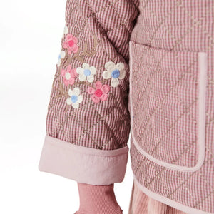 Copenhagen Colors - Organic Cotton "Soleil" Embroidered Quilted Jacket | Dust Pink