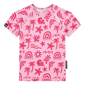 Beach & Bandits - Tropical Vibes UV-Schutz-T-Shirt Recycelte Fasern | Pink