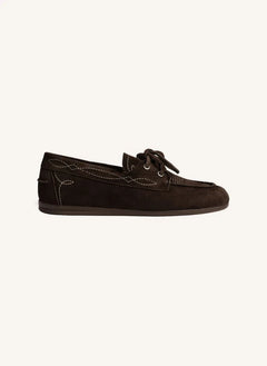 Posa - Prairie Süet Tekne Ayakkabıları | Koyu Kahverengi