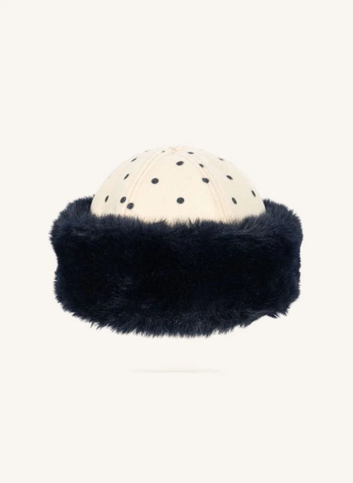 Konges Sløjd - Cappellino Porsia in lana a pois | Ecru