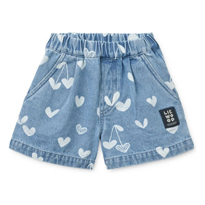 Liewood - Borrisa Denim Şort Kalpler | Mavi