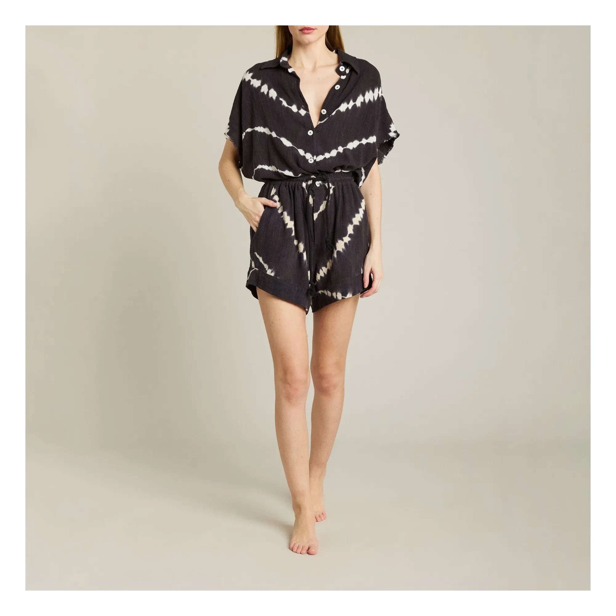 Maison Saint Julien - Corinthe Tie & Dye Shirt | Classic Navy