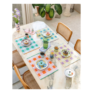 Tarta Gelatina - Organic Cotton American Table Runner | Green