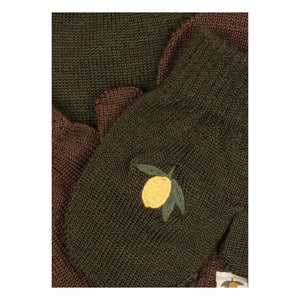 Konges Sløjd - 2 Paar Filla Limon Wollhandschuhe | Khaki