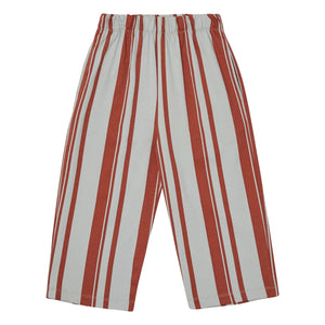 Main Story - Organic Cotton Striped Jersey Pants | Red