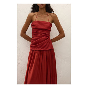 Faithfull the Brand - Notte Maxi Pamuk Elbise | Terracotta