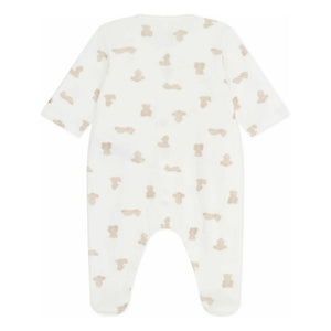Petit Bateau - Dors Bien Oursons Bio-Baumwoll-Schlafanzug | Weiß
