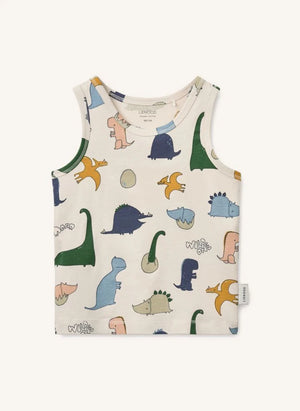 Liewood - Pack de 2 camisetas Faris de dinosaurio de algodón orgánico | Arena